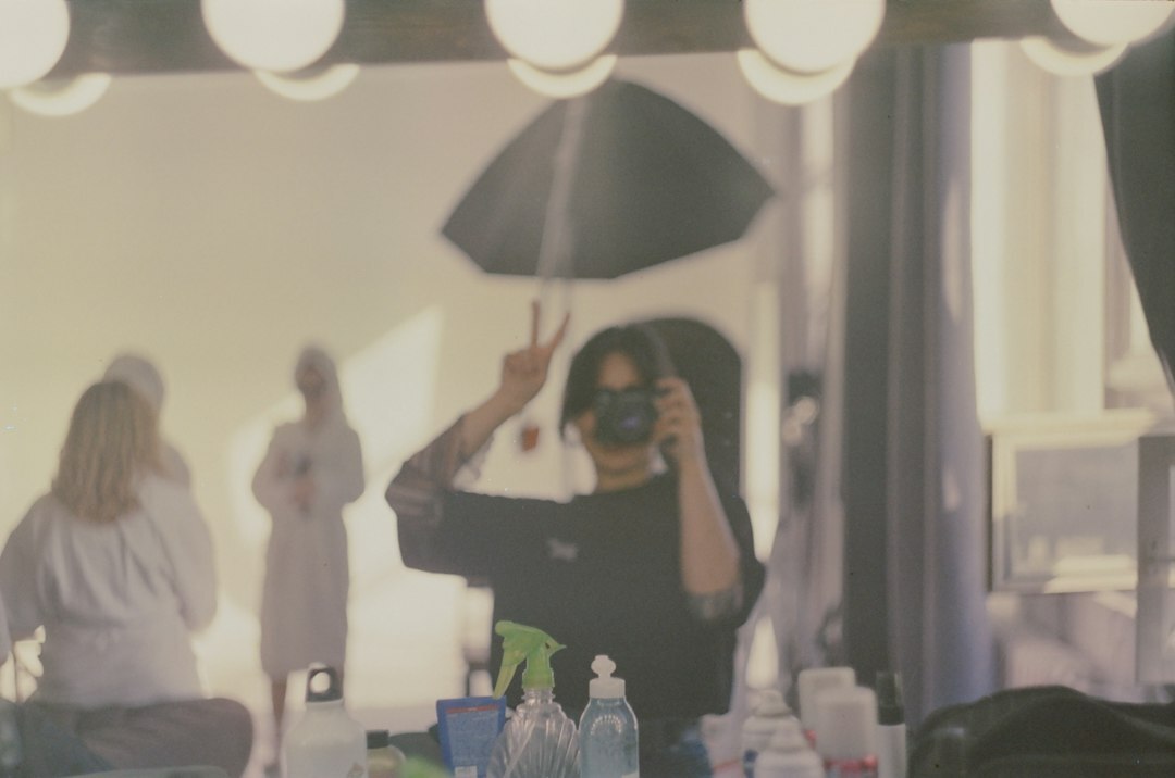 photographer reflecting on work
